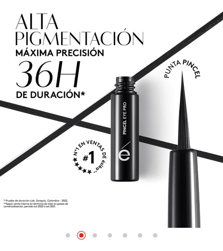 Delineador Líquido Ojos Esika Punta Plumón Larga Duración