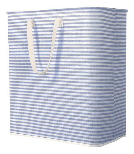 Cesta De Lavandería 100 L Plegable Impermeable Azul Con Asas