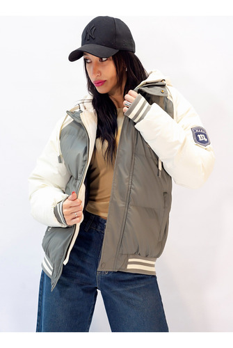 Campera Mujer Universitaria Puffer Impermeable Abrigo