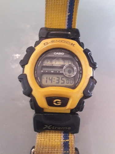 Relogio Raro Vintage G Shock Dw-003 Amarelo Pulseira Origina