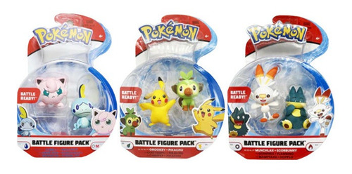 Set Completo De 2 Figuras Pokemon En Total 6 Figuras