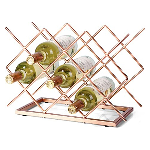 Countertop Wine Rack - 10 Bottle Freestanding Modern Ro...