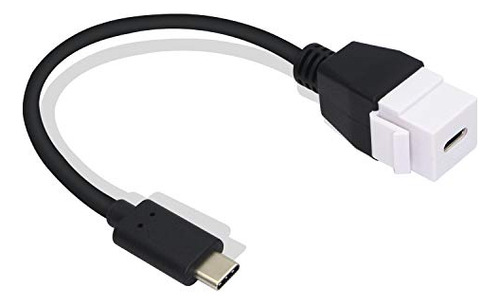 Cable Usb C Keystone, Montaje En Panel Tipo C Macho A Hembra