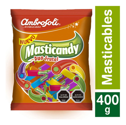 Dulces Masticandy Duo Frutal Ambrosoli -bolsa 400grs -100uni