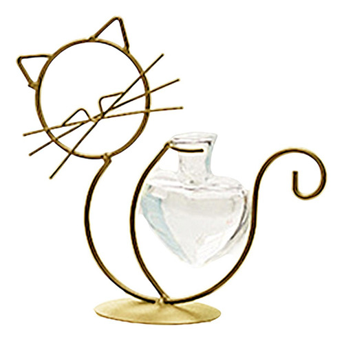 Florero Lindo Del Arte De Del Gato De Sentado En Oro
