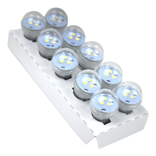 Imagem 8 de 10 de Lâmpada De Led 12v 1 Polo Pino Econtrado Caixa Com 10 Unid