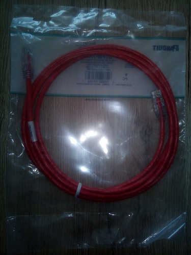 Cable De Red Patch Cord Panduit Tx6 Plus Cat6 Utp Rojo 7ft