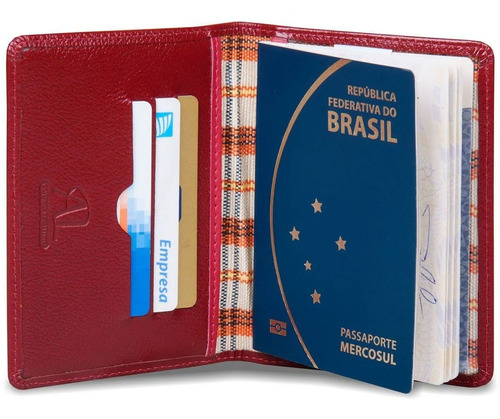 Capa Para Passaportes Couro Legitimo