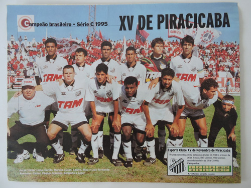 Poster Avulso Placar Xv De Piracicaba-sp E Jí-paraná-ro 1995