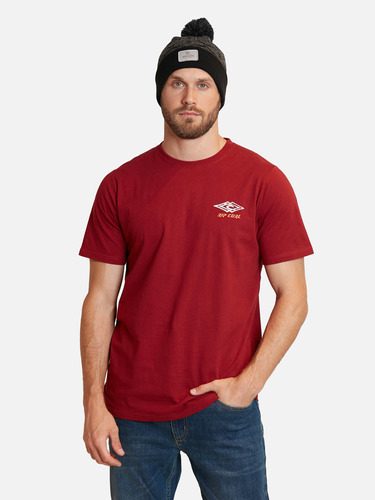 Polera Double Ups Ss Tee Rojo Hombre Rip Curl