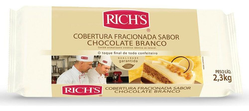 Cobertura Fracionada Chocolate Branco Rich's 2,3kg
