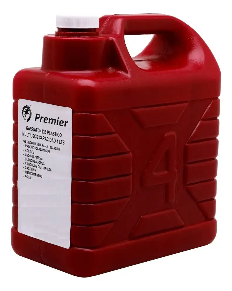 Bidon Garrafa Para Gasolina Agua Multiusos Auto Moto 4litros Rojo