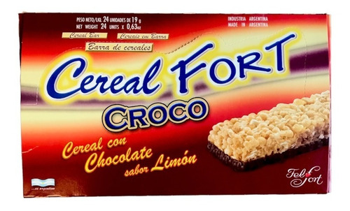 Pack X 3 Barrita Cereal Fort  Croco Caja X 24u- Felfort