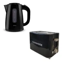 Comprar Combo Desayuno Pava Eléctrica Atma Negra + Tostadora 2 Panes
