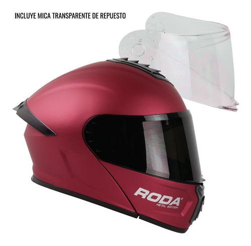 Imagen 2 de 10 de Casco Abatible Roda Moto Pilot Gafas Dot + Mica Regalo