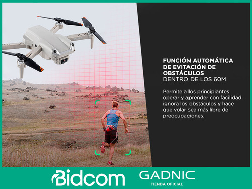 Drone Gadnic Con Dual Cámara 4k 2 Baterias Ultra Liviano