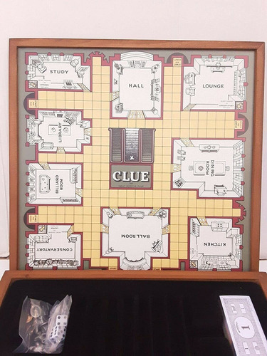 Monopoly And Clue 2 En 1 Juego De Madera Vintage De Lujo