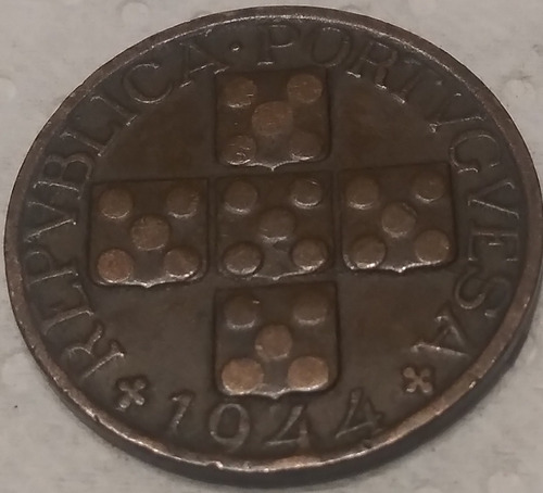 Moneda De Portugal Xx Centavos Año 1944 Usada