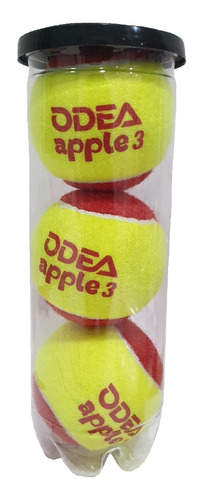 Tubo De 3 Pelotas Tenis Odea Niño Baja Presión Roja +c