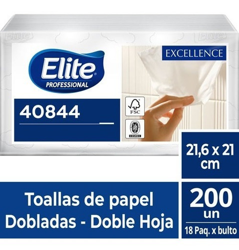 Toalla Intercalada Elite Excellence 200 X 18 - Ip350