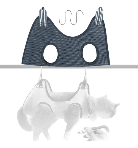 Pet Cat Grooming Hamaca Restricción M Gris Multi M Gris