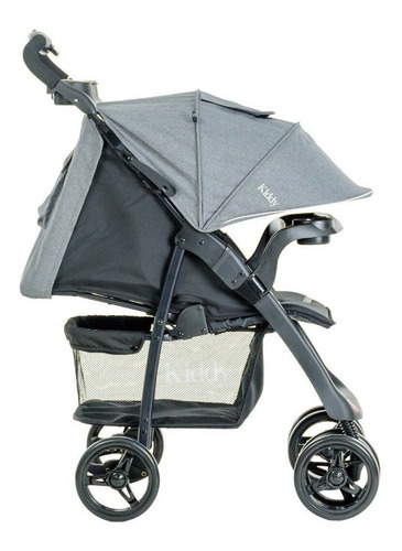 Cochecito de paseo travel system Kiddy C10 travel system gris melange con chasis color negro