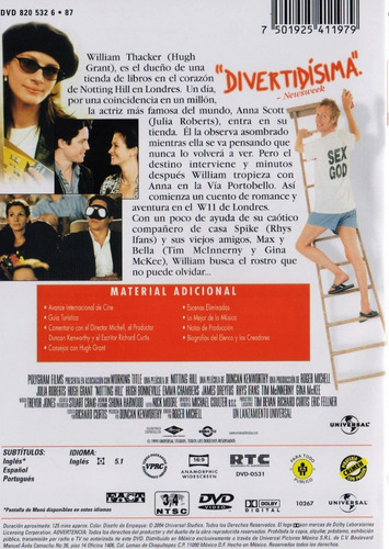 Imagen 2 de 3 de Un Lugar Llamado Notting Hill Julia Roberts Pelicula Dvd