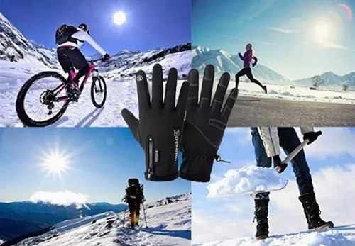 Guantes De Térmicos Para Pantalla Táctil Para Moto/bicicleta Color Gris Talla L