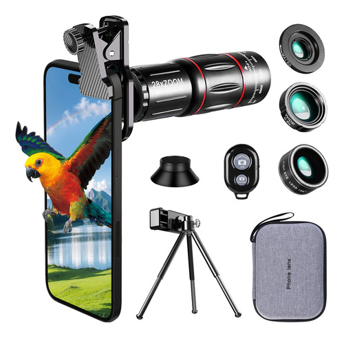 Kit Lentes Para Celular Hd Telescopio 22x Zoom + Macro 25x