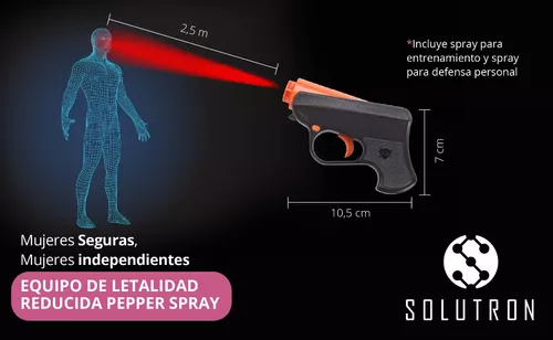 Arma Spray Pimienta Solutron Con Cilindro De Repuesto