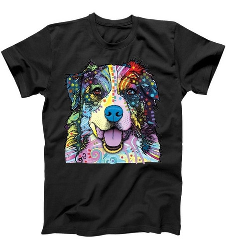 Playera Hermosa Animales Perro Arte Colores Dog