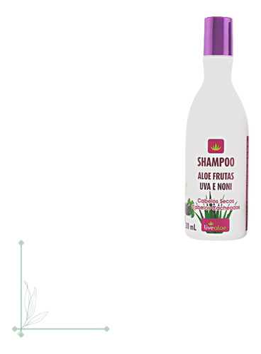 Shampoo Vegano Livealoe Aloe Frutas Noni E Uva 300 Ml