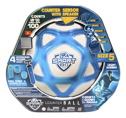 Smart Ball Pelota De Futbol Con Contador Luz Y Sonido