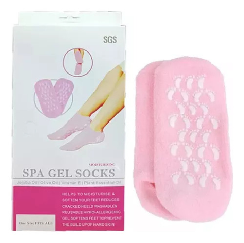 Calcetines De Gel Spa Hidratante Home Spa Coral Claro Unitalla