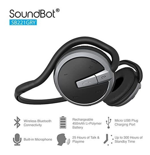 Audífonos Inalámbricos Soundbot Sb221 Hd Bluetooth 4.0 Sport