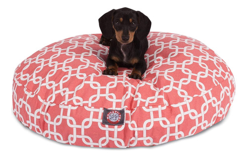 Cama Redonda Pequeña Para Mascotas Majestic Pet Coral Links