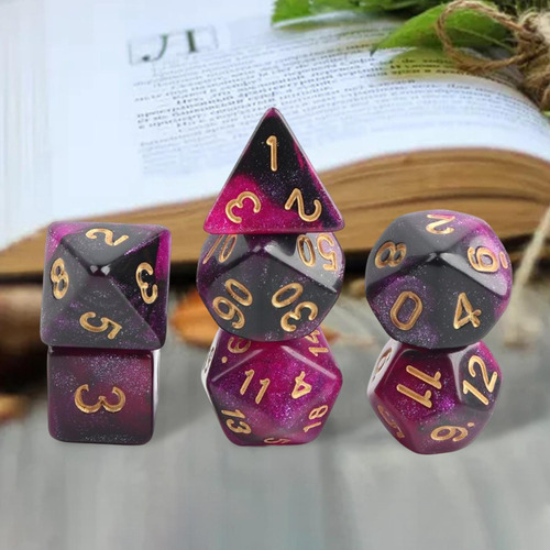 6 X 7 Uds Dados Poliédricos Juego De Mesa Familiar Juego De
