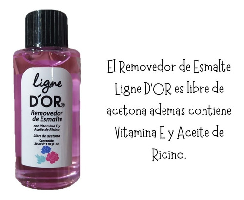Removedor De Esmalte Ligne Dor - mL a $160