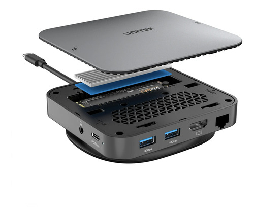 Hub Adaptador Usb C 10 En 1 Almacenamiento M.2 Mac Y Windows