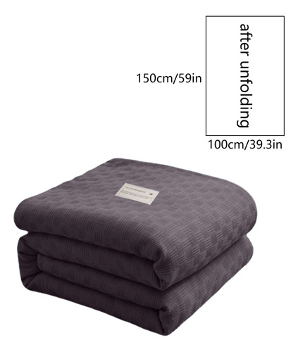 Manta De Cama De Algodón, Manta Térmica De Algodón Doble De