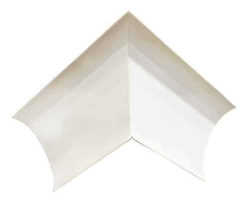 Imagen 2 de 2 de Esquinero Doble Tipo L Zoclo Curva Sanitaria Plástico Pvc