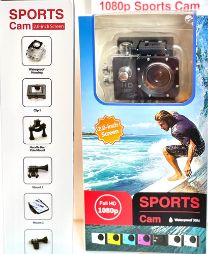 Sports Camera Go Pro Hd 1080p Mini Videocámaras Cámara De