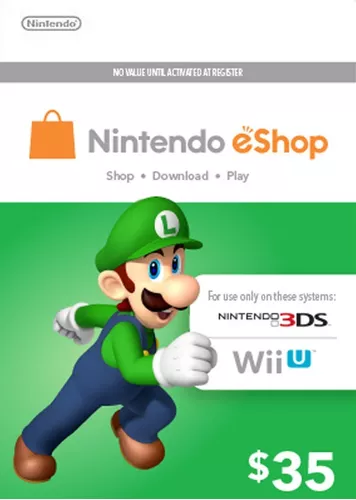 Cartão Nintendo Switch 3ds Wii U Eshop Card Usa 5 Dólares