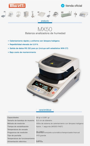 Balanza Analizadora De Humedad And Mx50 50gr X 0,001gr