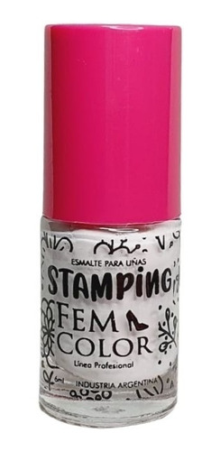 Esmalte Para Stamping Deco Nails Blanco Fem Color Lefemme