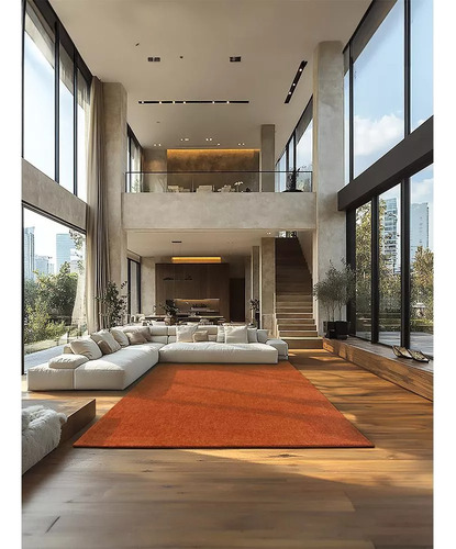 Tapete Elegant Terracota 1,50 X 2,00 M São Carlos Comprimento 200 Cm Desenho Do Tecido Liso Largura 150 Cm