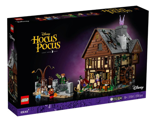 Lego Disney 21341 - Abracadabra: Sanderson Sisters Cottage Número de piezas 2316