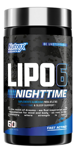 Suplementos Em Cápsulas Nutrex Research Lipo 6 Nighttime 60 Cáps 