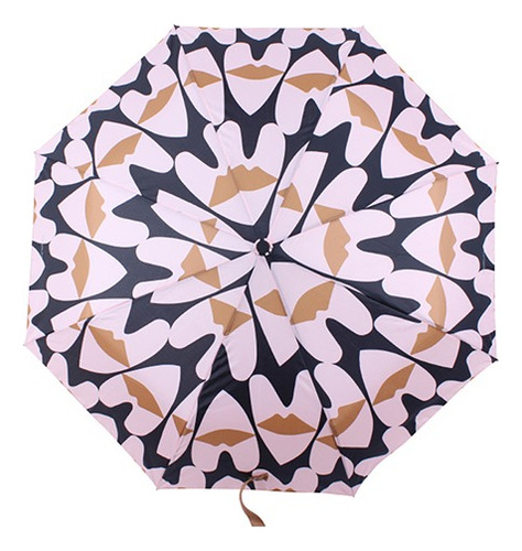 Paraguas Oreiro Love Reforzado Plegable Resistente Color Kaky