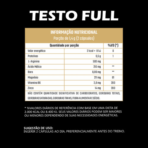 Vasodilatador prehormonal natural Testo Full Gh, 60 cápsulas, sabor sin sabor